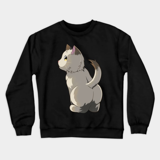 Cute Cat Butt Crewneck Sweatshirt by micho2591